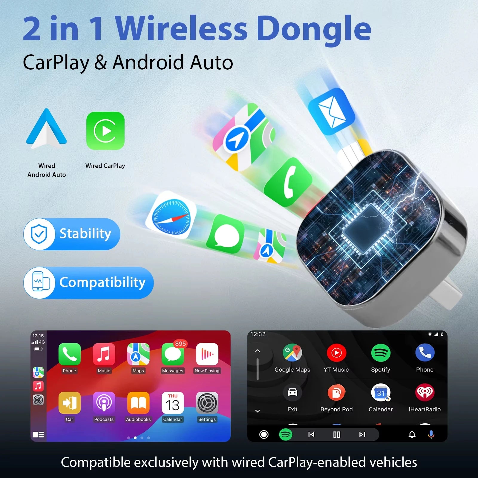 New Super Mini Carplay AI Box Wired to Wireless CarPlay&Android